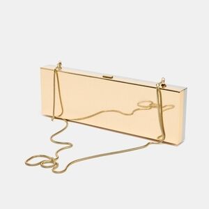 Zara Gold Clutch Bag